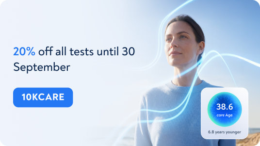 20% off all tests until 30 September – code 10KCARE